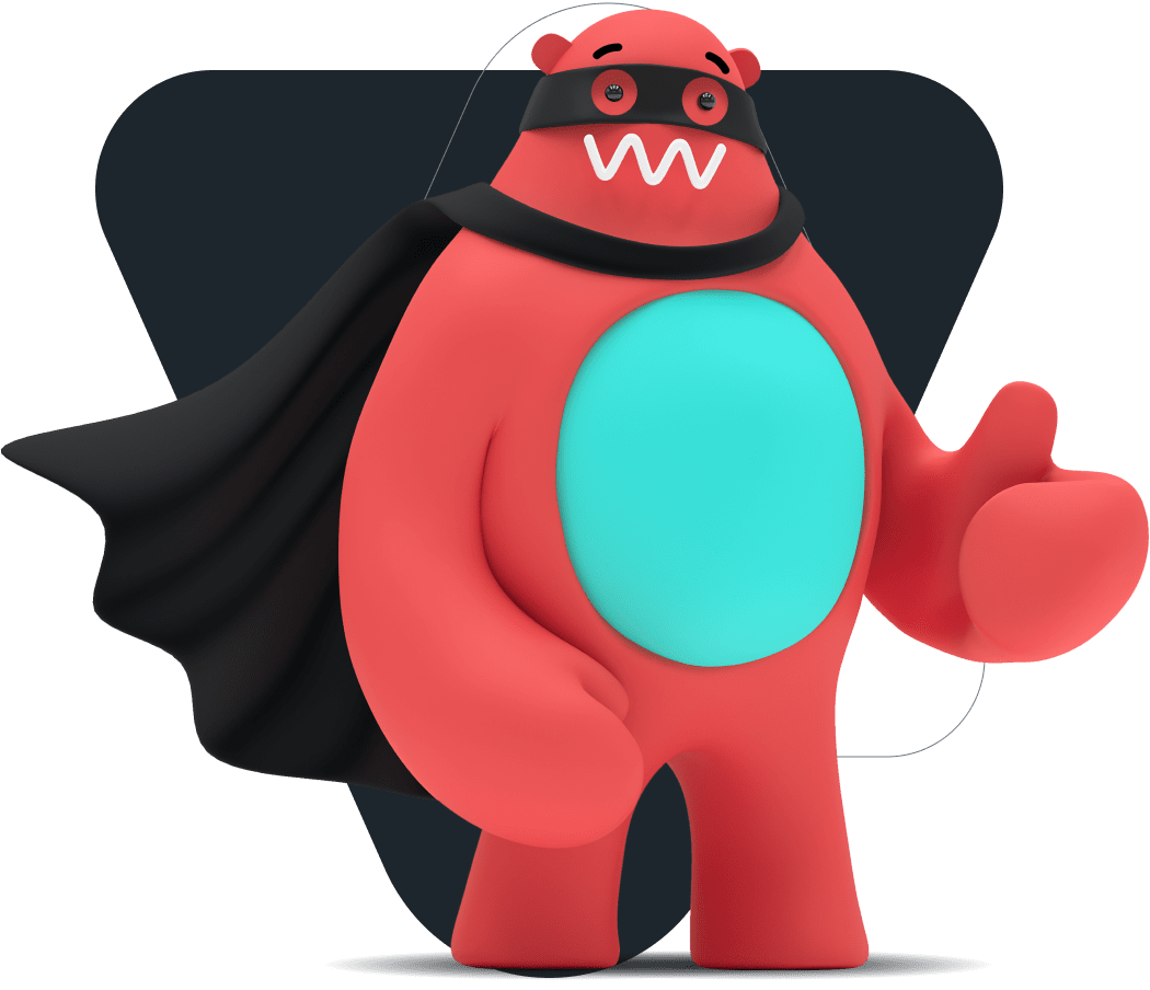 Mascot thumbs up